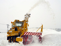 ロータラリー車での除雪